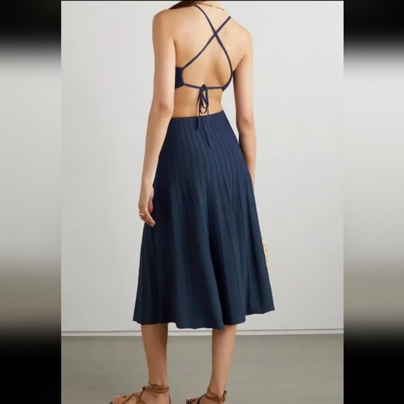 NWT $458 CULT GAIA Ottilia Knit Dress Navy XL - Picture 2 of 7